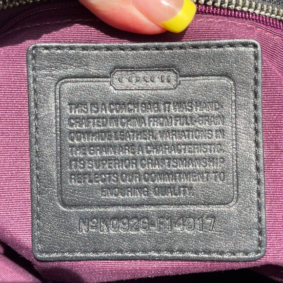 Coach Bag Chelsea F14017 Black Baguette Purse Leather Handbag Satchel - Picture 7 of 10